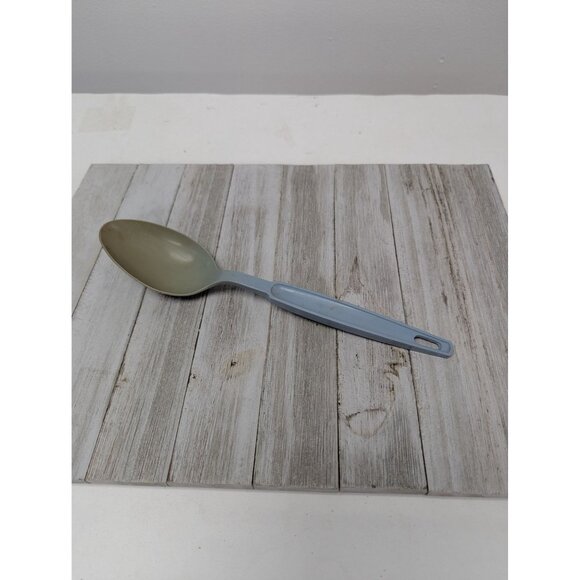 Ekco Solid Serving Spoon #1 Country Blue Nylon Plastic 11" Vintage - Picture 1 of 7